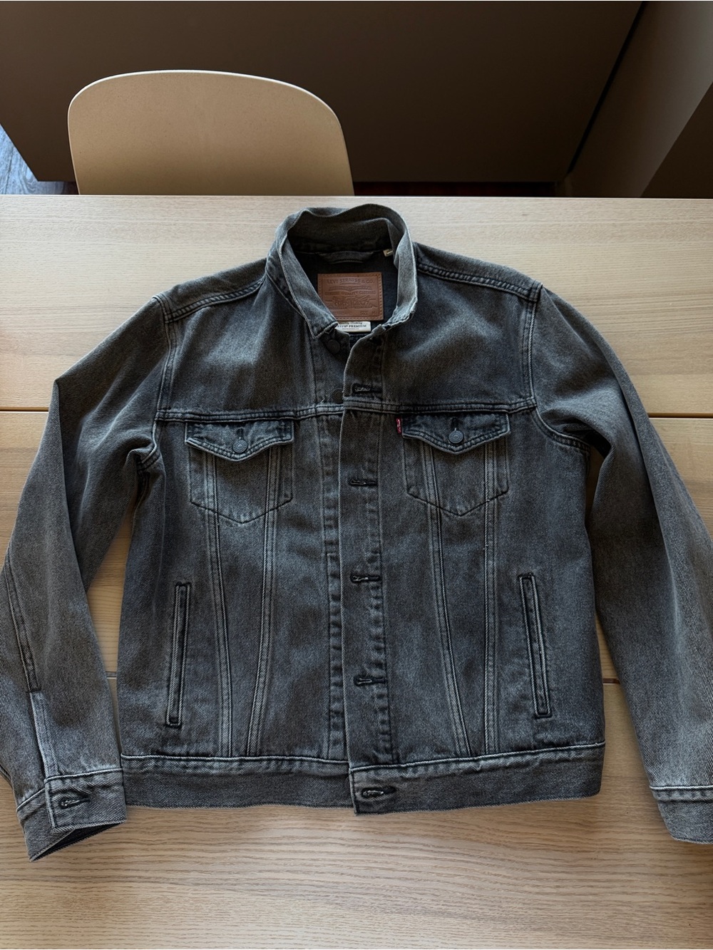Grey Denim Jacket - Classic Trucker Style